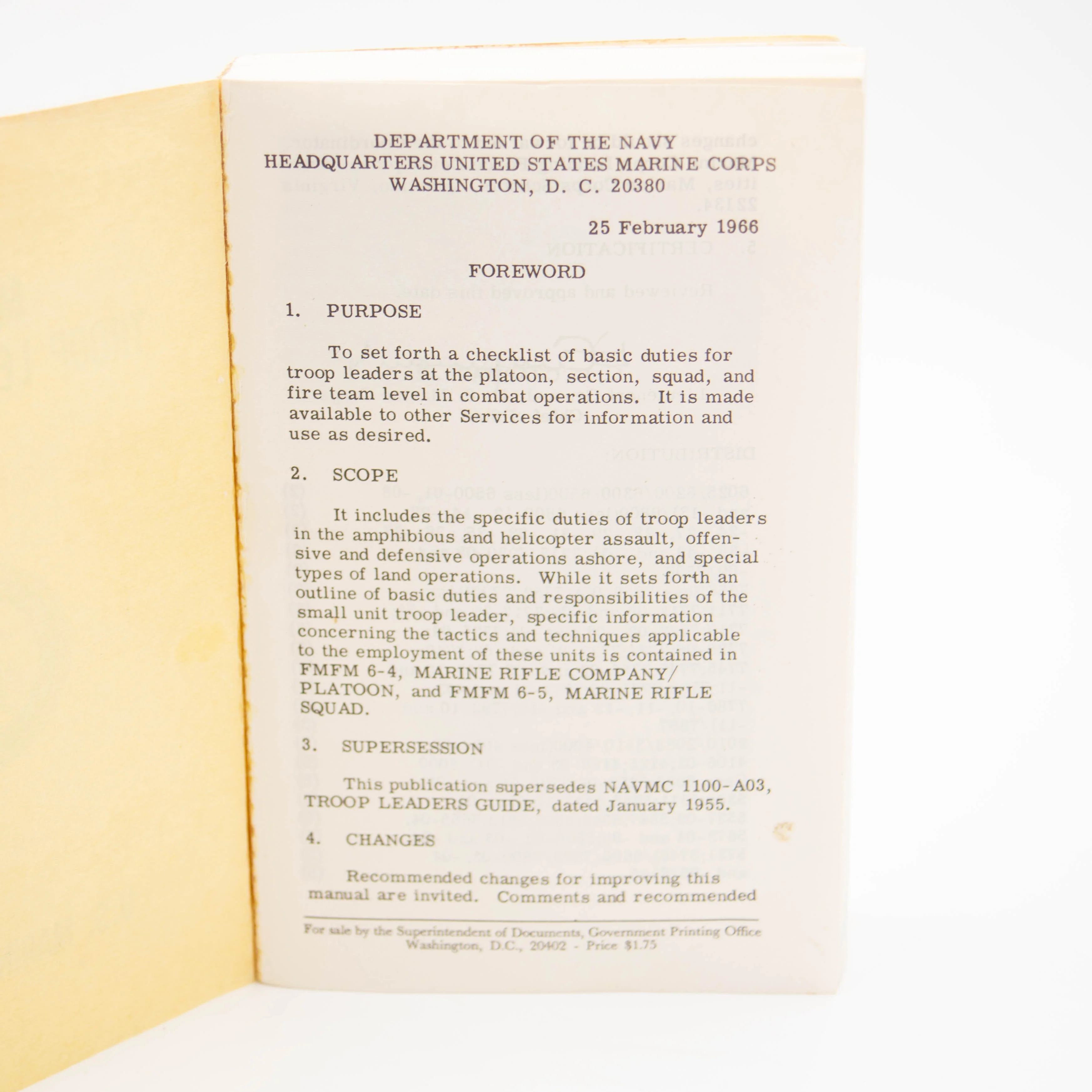 1966 FMFM 1-2 Marine Troop Leaders Guide - Image 3