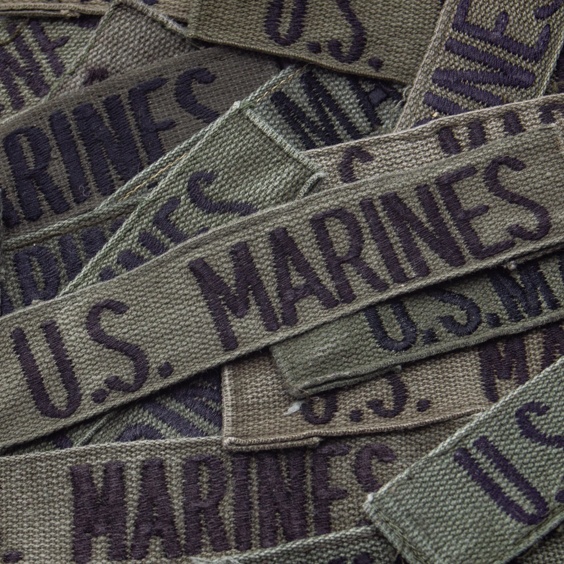 1x Original 1970s/80s Subdued Embroidered US Marines Branch Tape Patch - Image 3