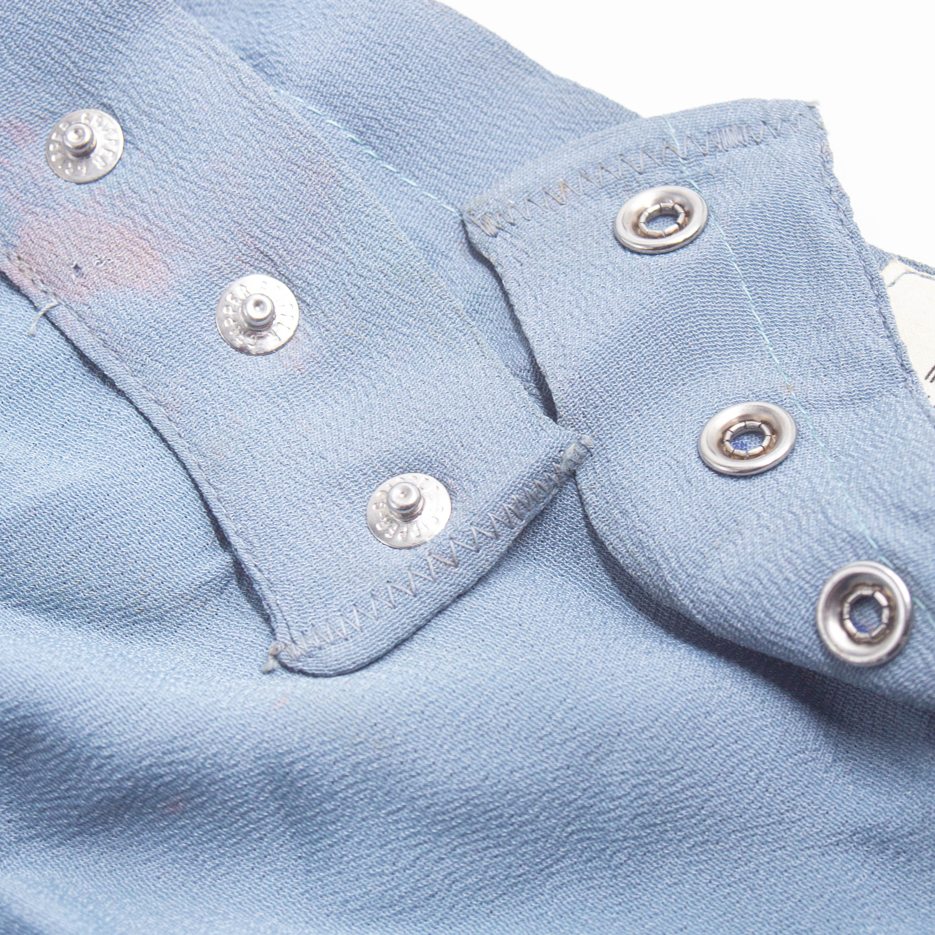 60s Vietnam War Blue Infantry Bib / Ascot - Image 3