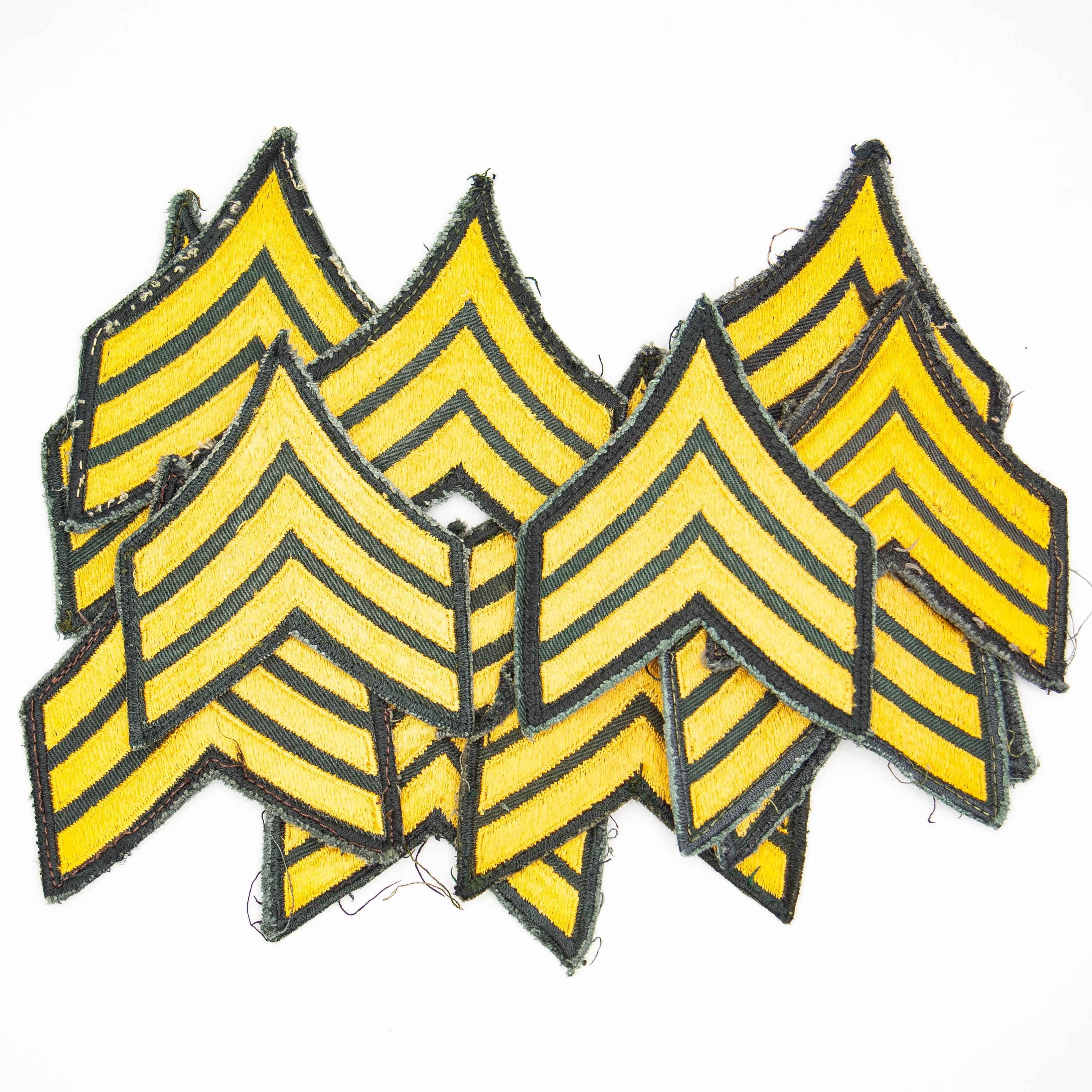 60s Vietnam War US Army Cut Edge Sergeant (SGT) Rank Patch Set - Image 3