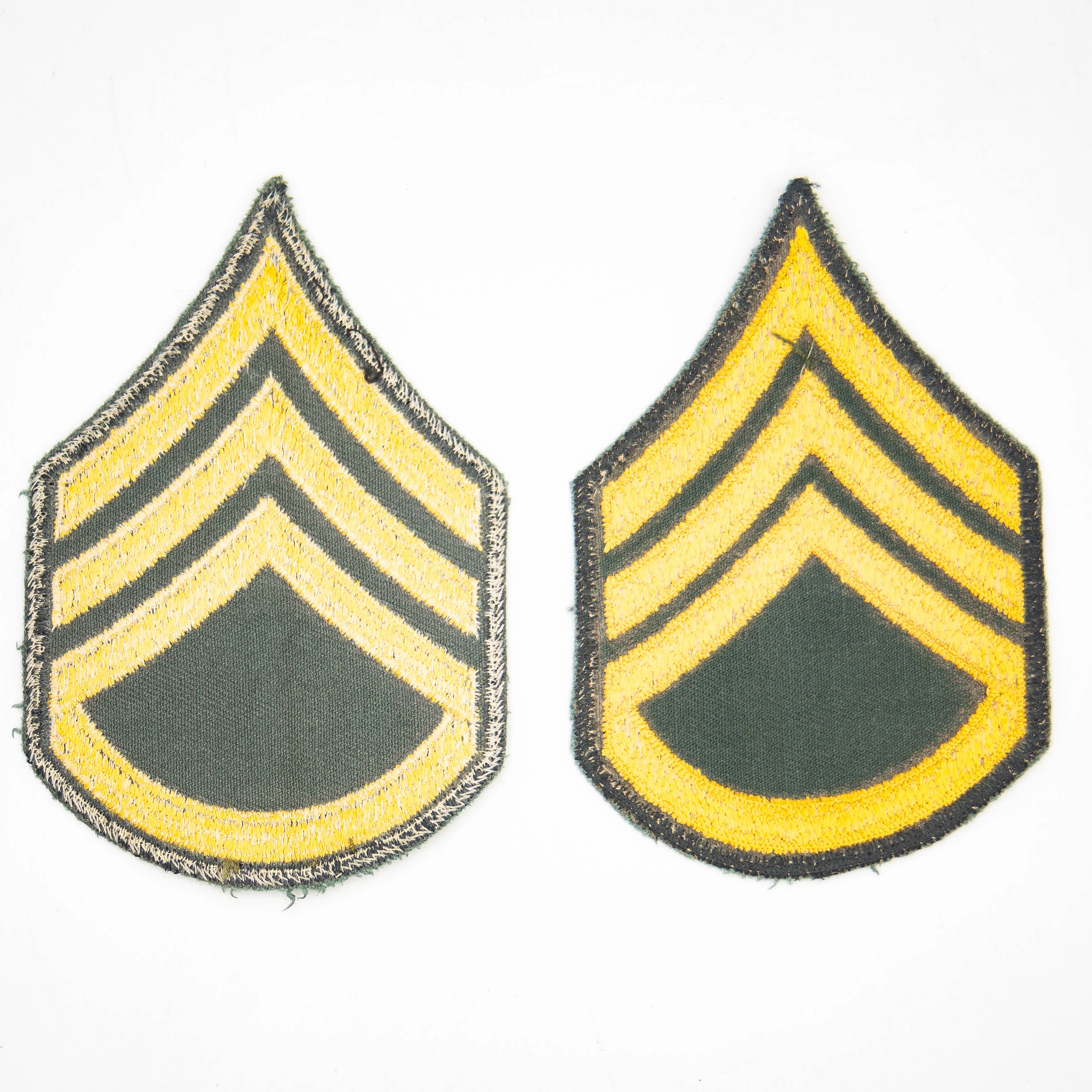 60s Vietnam War US Army Cut Edge Staff Sergeant (SSG) Rank Patch Set - Image 4