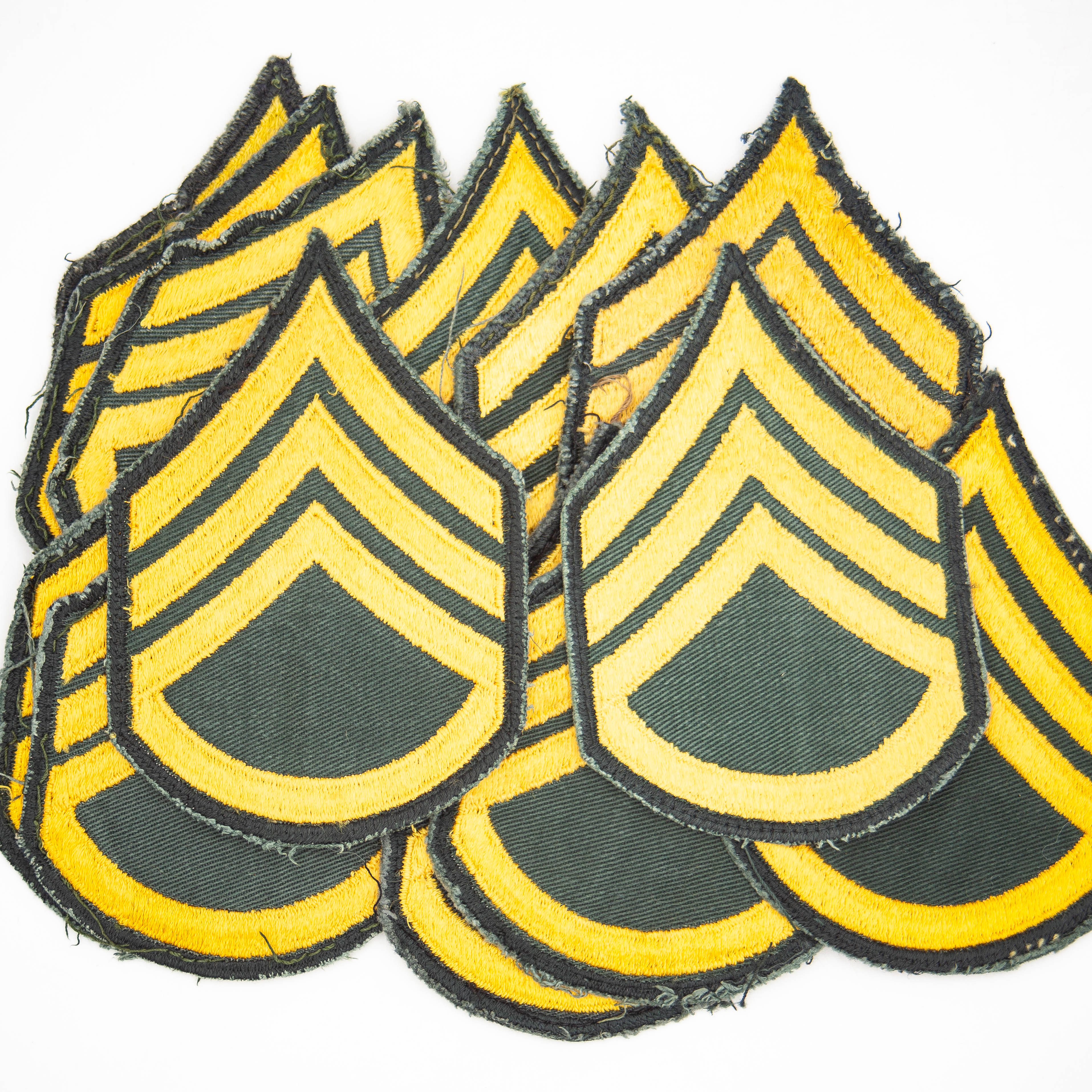 60s Vietnam War US Army Cut Edge Staff Sergeant (SSG) Rank Patch Set - Image 5