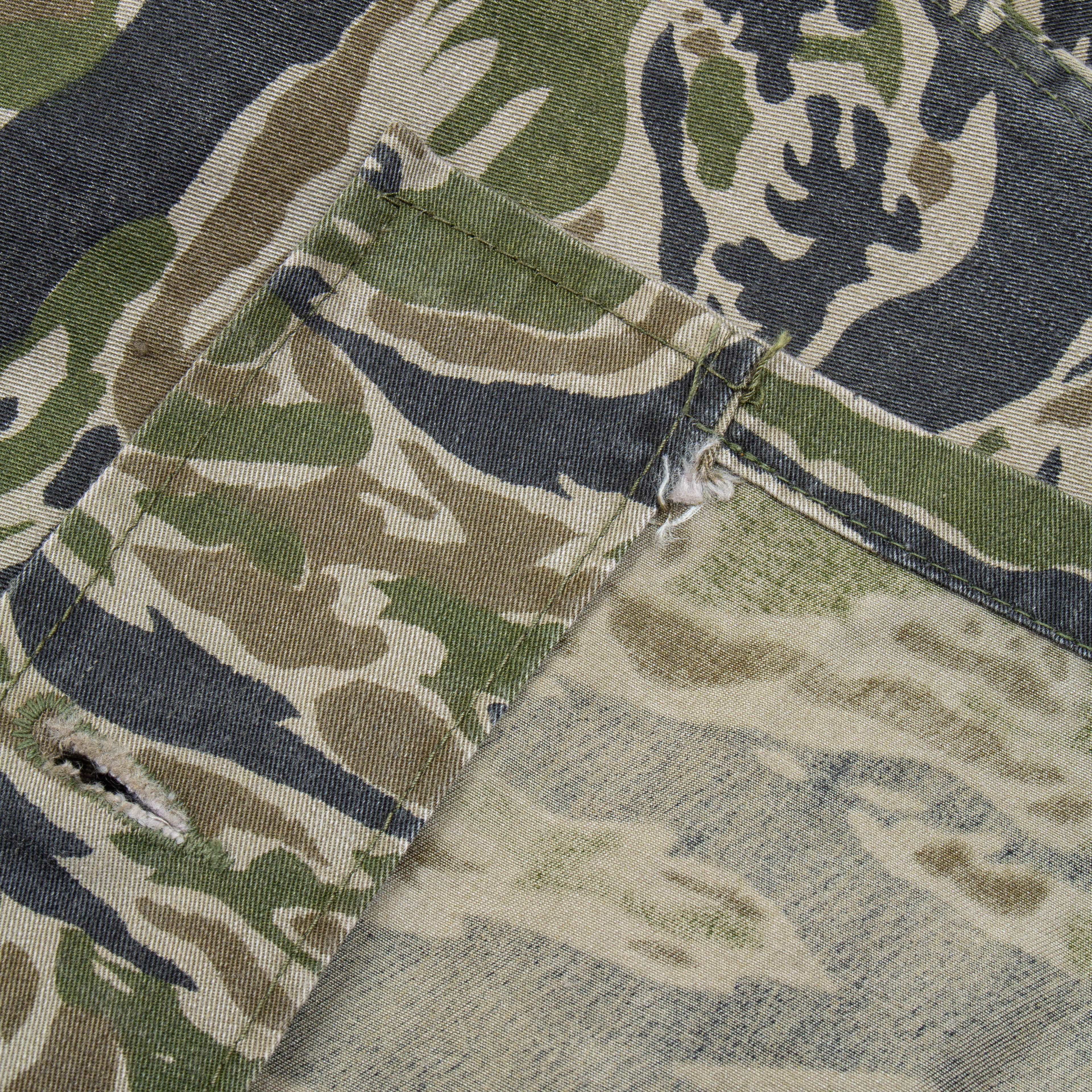 60s Vietnam War Vintage CIDG Splotch (SPL) Tigerstripe Shirt - X-Small - Image 4