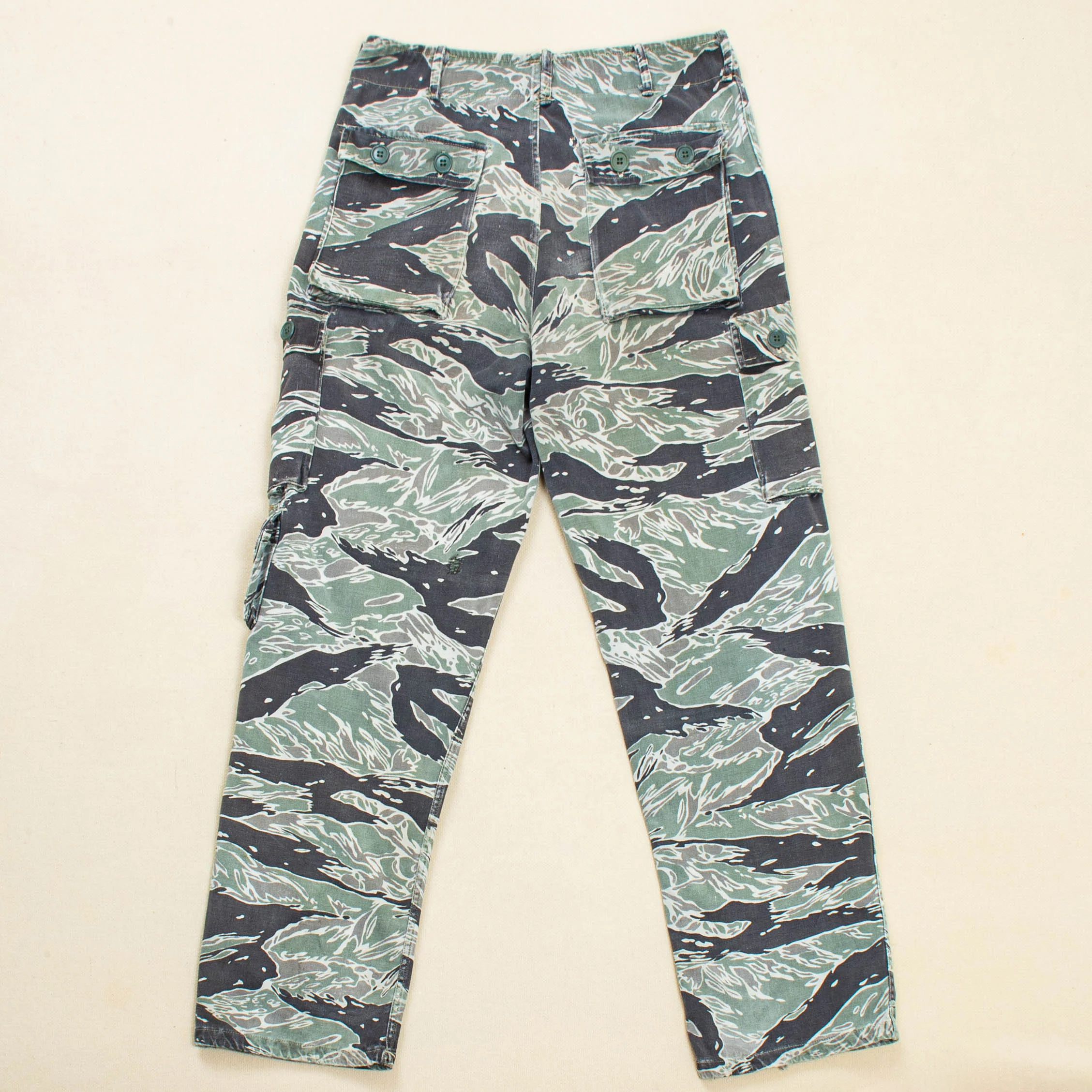 60s Vietnam War Vintage Tadpole Sparse (TDS) Tigerstripe Trousers - 28x29 - Image 12