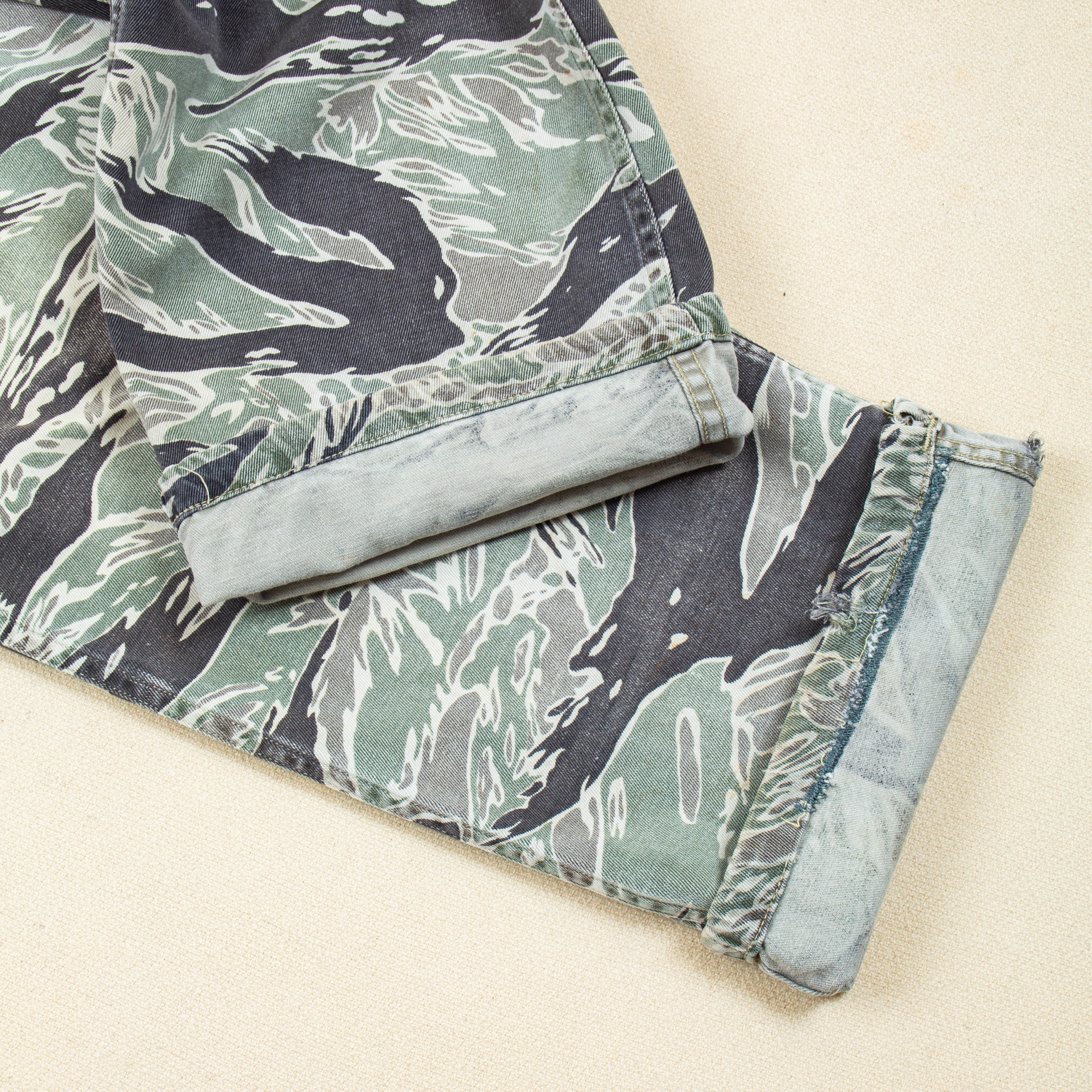 60s Vietnam War Vintage Tadpole Sparse (TDS) Tigerstripe Trousers - 28x29 - Image 8