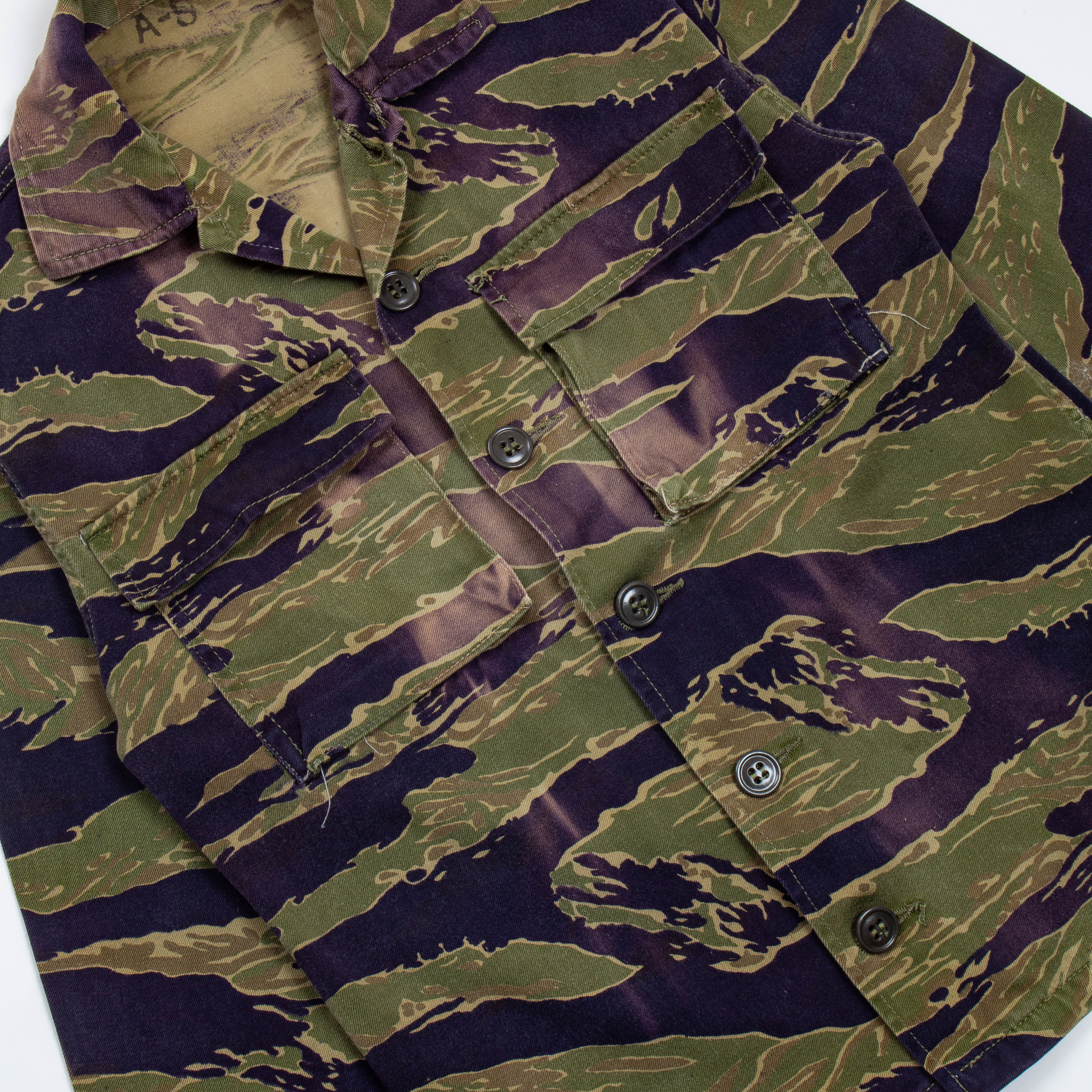 60s Vintage Advisor Dense (ADD) Tigerstripe Shirt - Small - Image 3