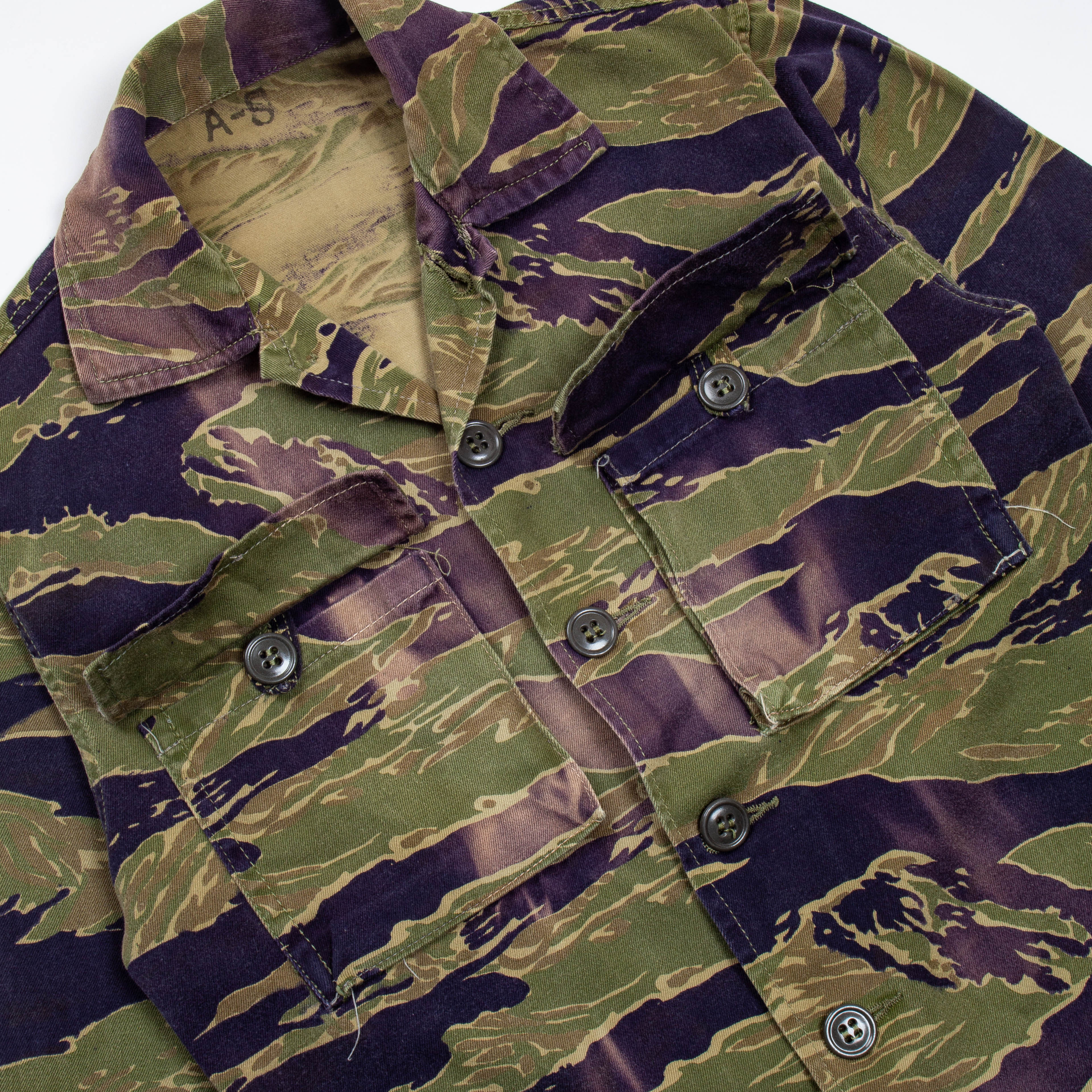 60s Vintage Advisor Dense (ADD) Tigerstripe Shirt - Small - Image 4