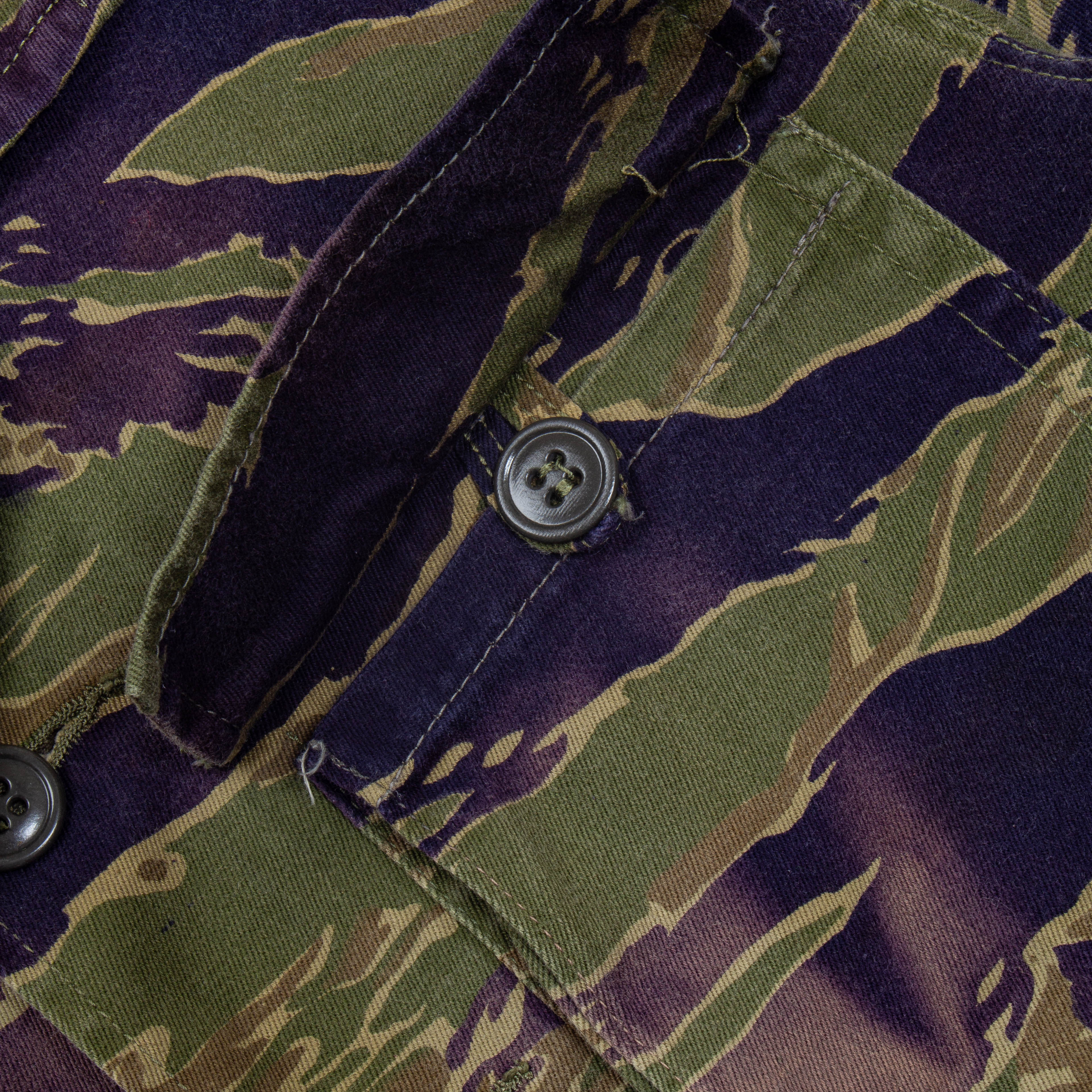 60s Vintage Advisor Dense (ADD) Tigerstripe Shirt - Small - Image 5