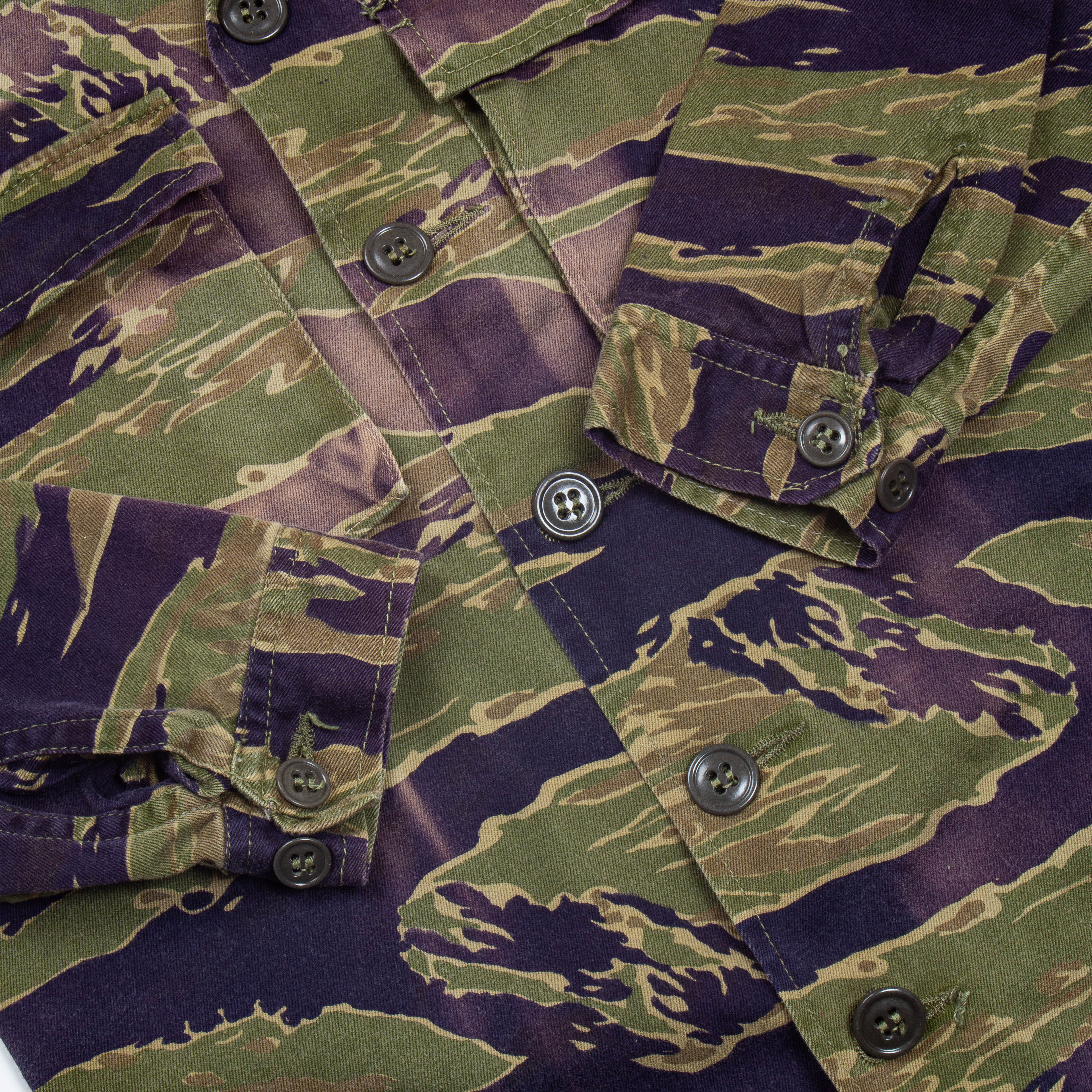 60s Vintage Advisor Dense (ADD) Tigerstripe Shirt - Small - Image 7