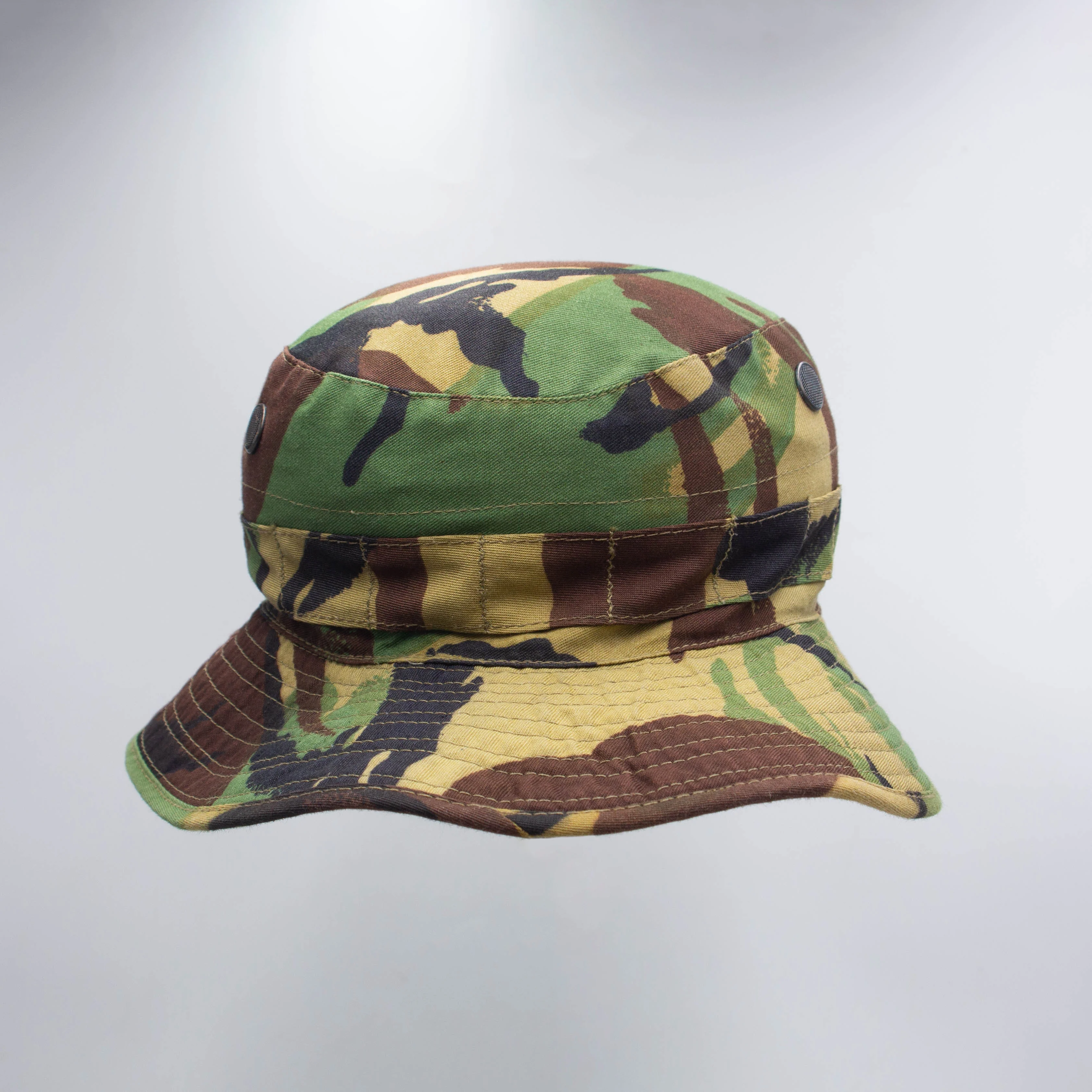 70s Vintage British Army Tropical DPM Jungle Hat - Small - Image 4