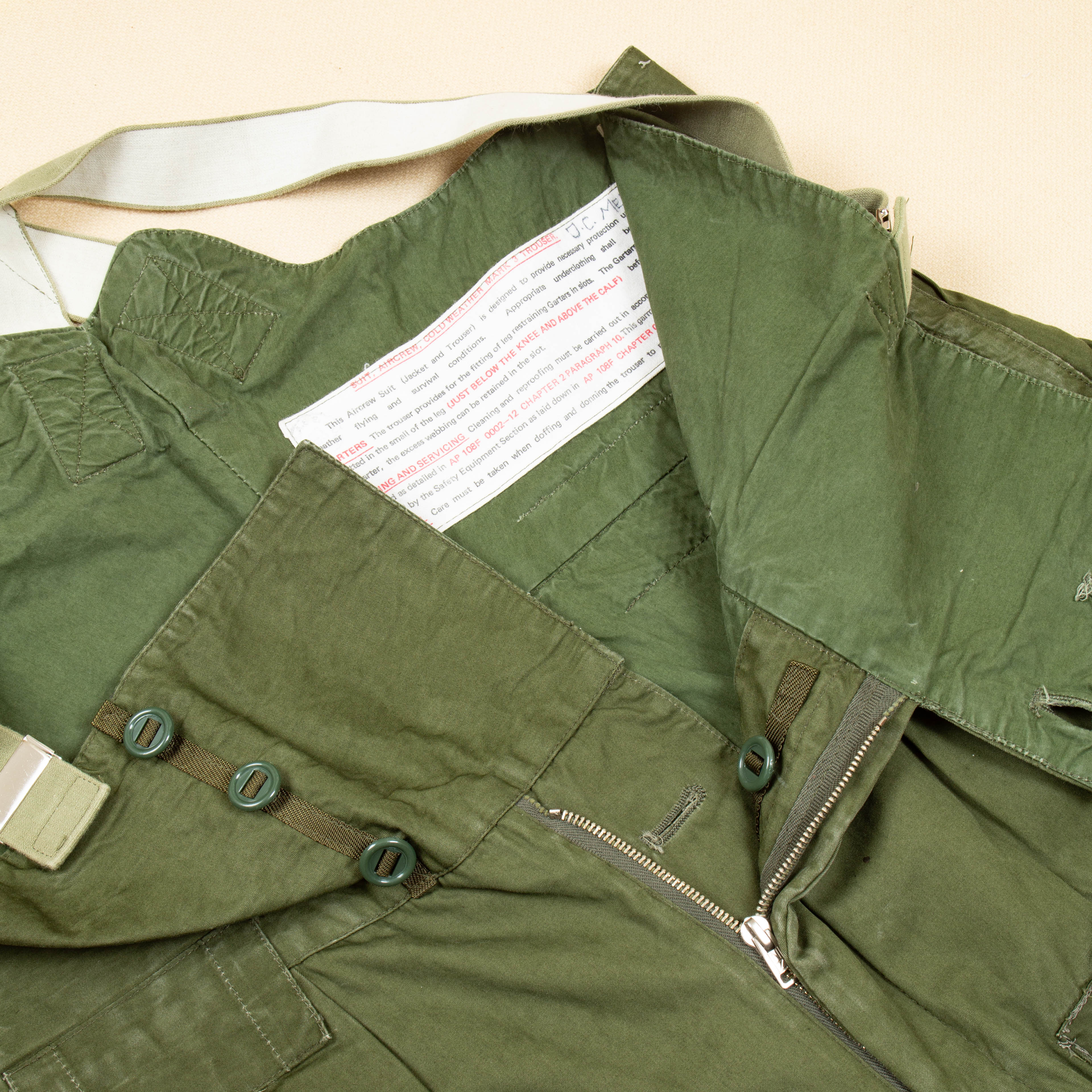 80s Vintage Falklands Era RAF Mk. 3 Cold Weather Flyer Trousers - 38x27 - Image 4