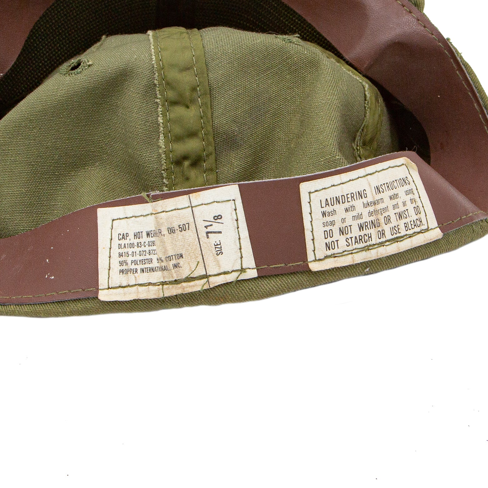 80s Vintage US Army Hot Weather Baseball Cap - 7 1/8 - Image 4