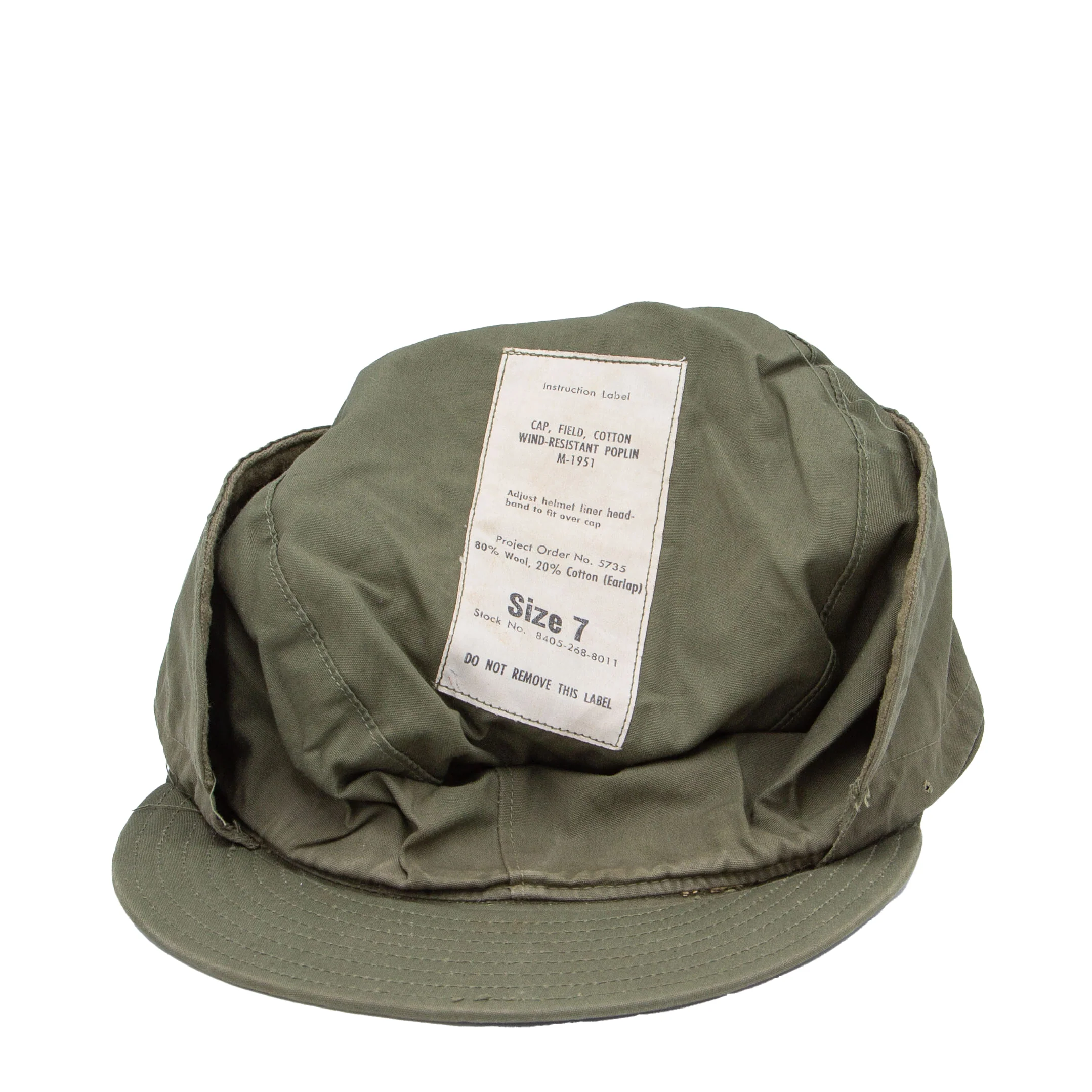 NOS 50s Vintage US Army M1951 Field Cap - Size 7 - Image 5