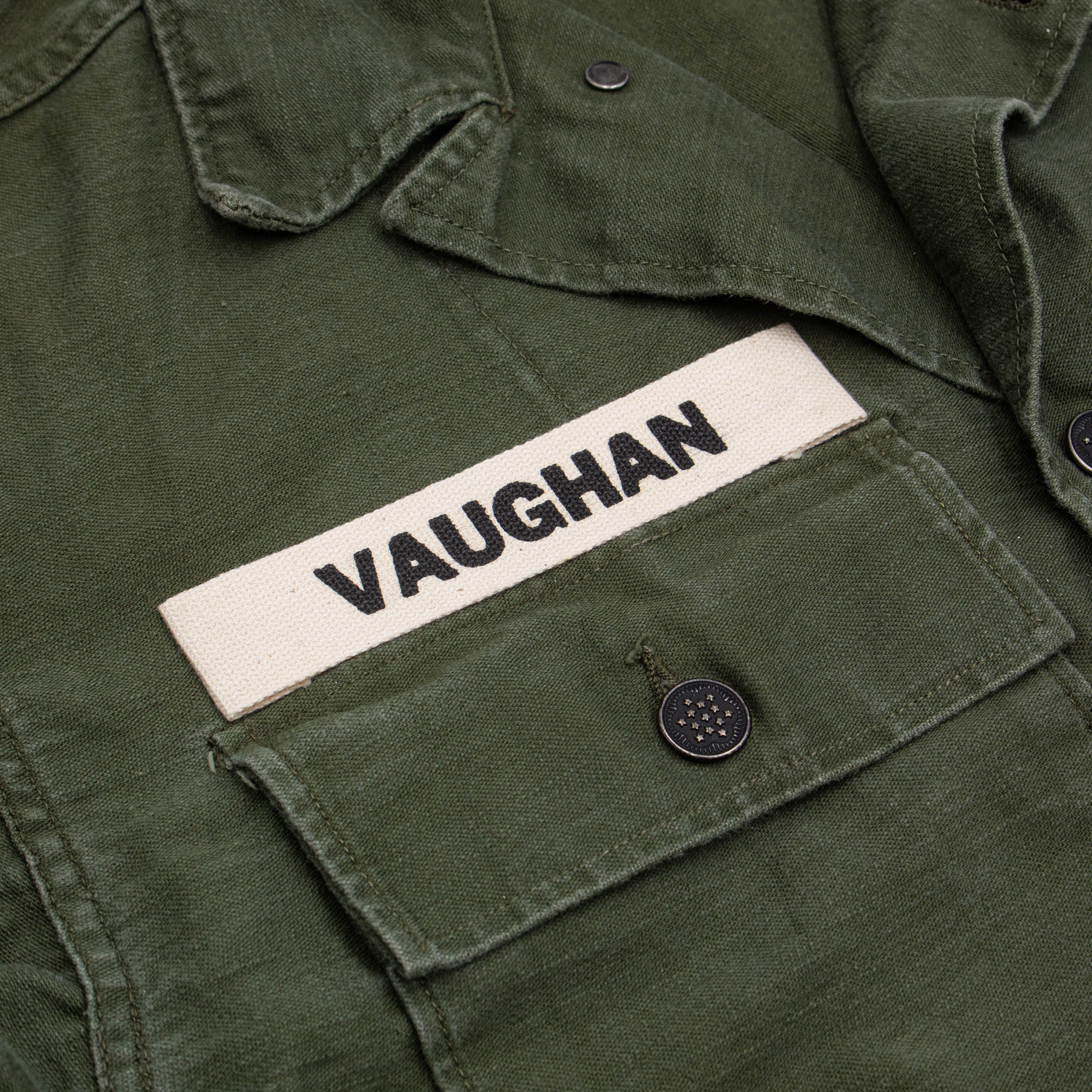 NOS 60s Vietnam War Black-On-White Stamped Name Tapes - Image 4