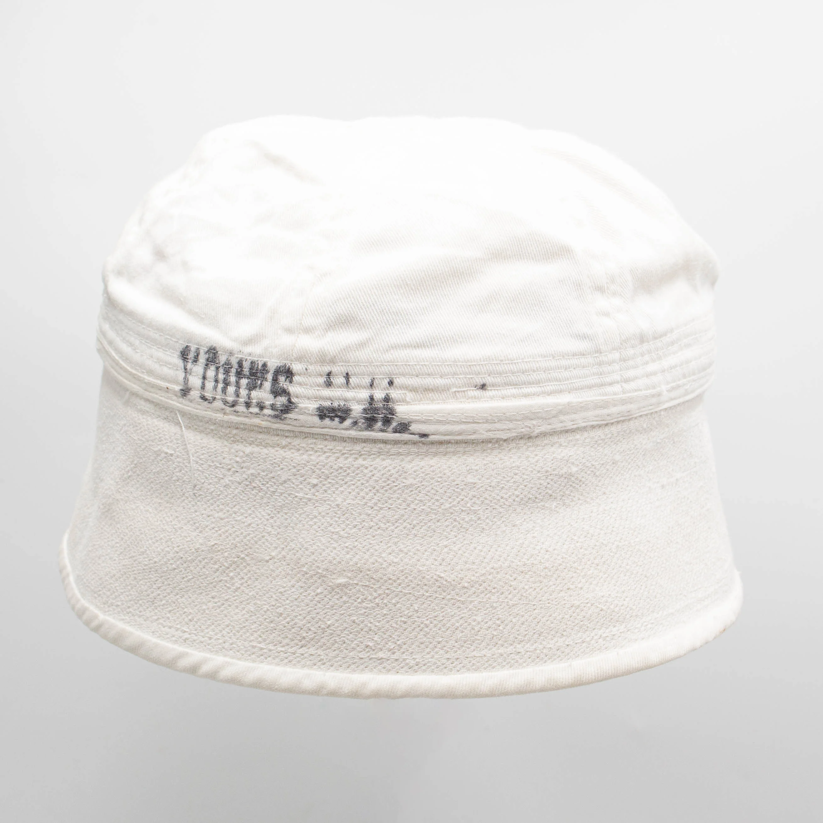 60s Vintage Named US Navy White Dixie Cup Hat - Small - Image 3