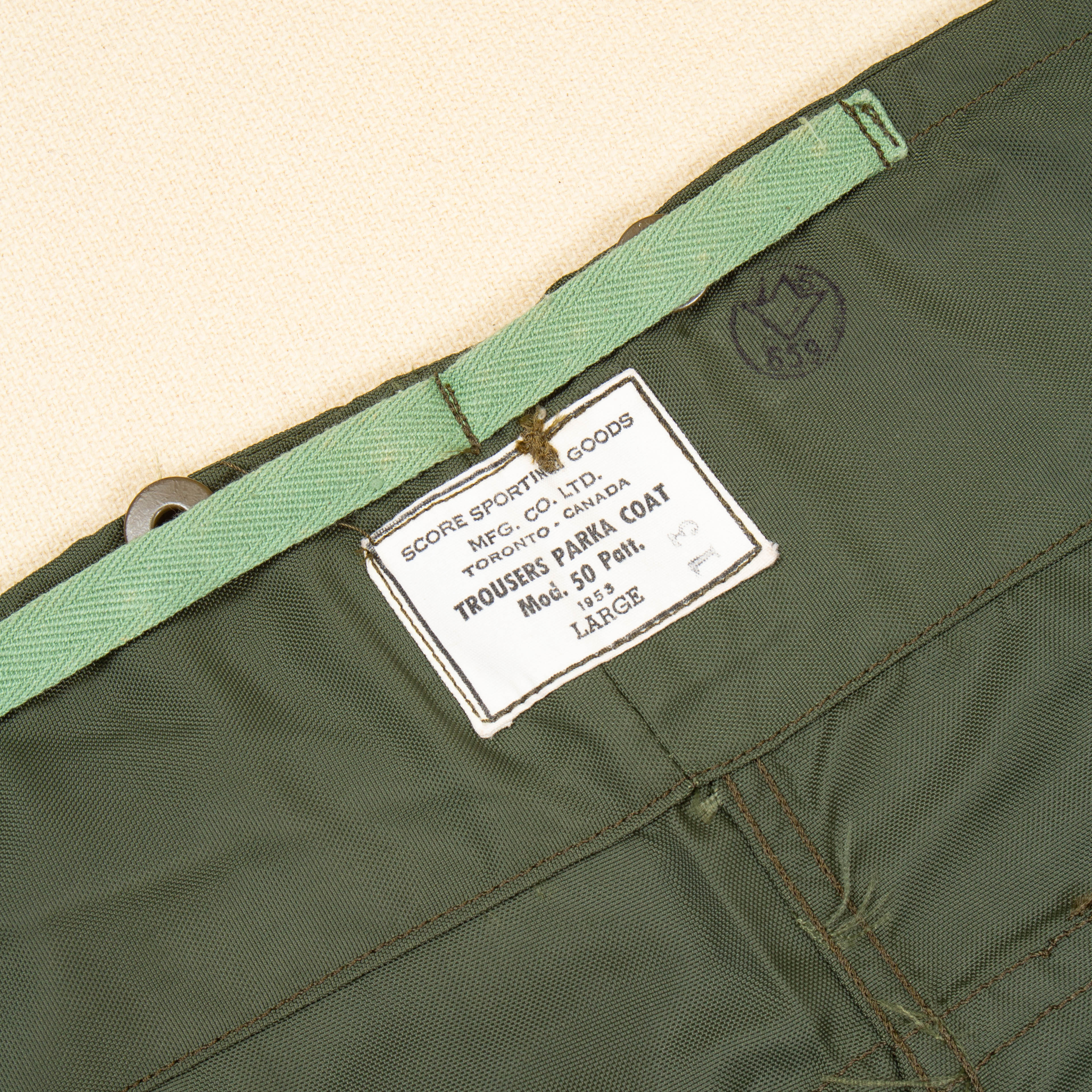 Rare 50s Vintage Canadian Army 50 Pattern ECW Trouser - 42x32 - Image 7